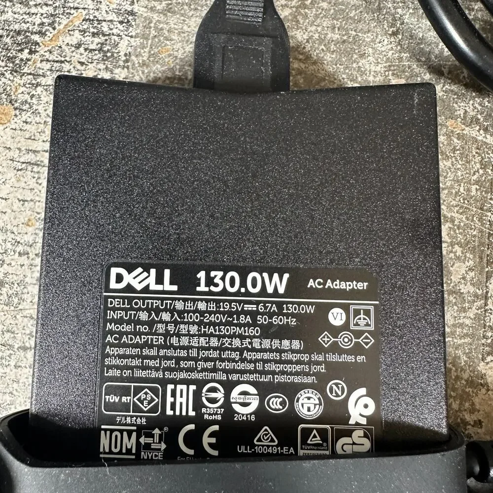 Genuine Dell Laptop Charger AC Power‎ Adapter HA130PM160 06G99N 19.5V 6.7A 130W